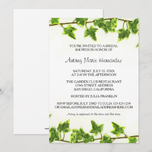 Lierre vert - Invitation à une fête de mariage