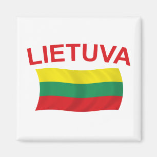 Lietuva (Litouwen) Red Ltrs Magneet