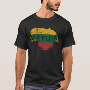 Lietuva Map en Litouwen Flag Souvenir T-shirt