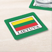 Lietuva Vierkante Kartonnen Onderzetter (Schuin)
