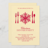 Lieu Cadre Noël Dîner Invitation (Devant / Derrière)