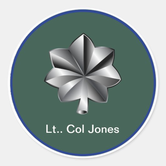Lieutenant-colonel militaire Sticker (Devant)