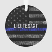 Lieutenant Thin Blue Line Drapeau désorganisé (dos)