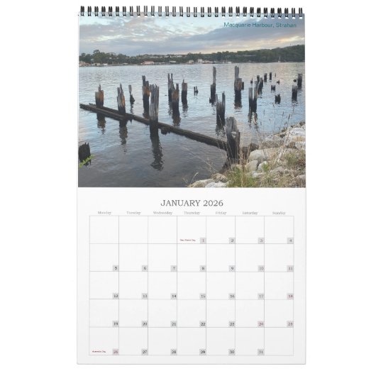 Lieux à visiter dans le Calendrier Australie (Jan 2026)