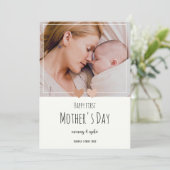 lieve 1e Moederdag Persoonlijk  Feestdagenkaart (Staand voorkant)