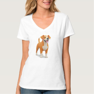 Lieve 3D-cartoonhond Karakter Geïsoleerd T-shirt