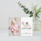 Lieve afbeelding van een Spa-meisje op Kerstkaart  (Staand voorkant)