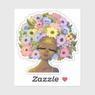 Lieve Afrikaanse Amerikaanse Vrouw Sticker