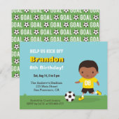 Lieve Afro-Amerikaanse Jongen Voetbal Verjaardagsf Kaart (Voorkant / Achterkant)