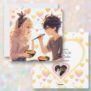 Lieve Anime Ramen Noedels Pun Valentijnsdag Foto Feestdagenkaart