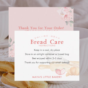 Lieve Aquarel Gardeerpin Brood Verzorgingsinstruct Bedankkaart