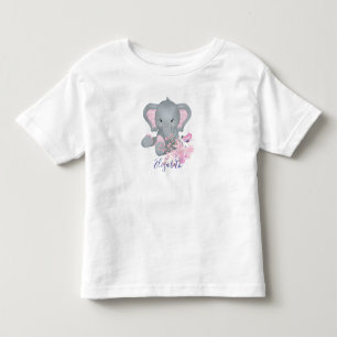 Lieve aquarel olifant gepersonaliseerd kinder shirts