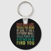 Lieve baas Dame Sleutelhanger (Voorkant)