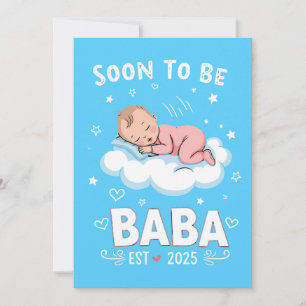 Lieve Baba Binnenkort - Zwangerschapsaankondiging  Feestdagenkaart