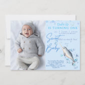 Lieve baby Narwhal 1-jarig feest Kaart (Voorkant)