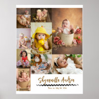 lieve babyfoto - 9 foto's & tekst gepersonaliseerd