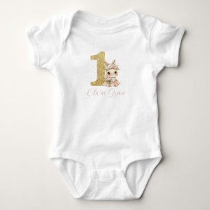 Lieve Ballerina Konijn 1e Verjaardagskleding  Romper