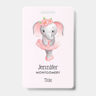 Lieve Ballerina Olifant En Pointe Badge