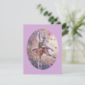 Lieve Ballerina Paarse Op Maat Gemaakte Gelukkige Kaart (Staand voorkant)