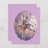 Lieve Ballerina Paarse Op Maat Gemaakte Gelukkige Kaart (Voorkant / Achterkant)