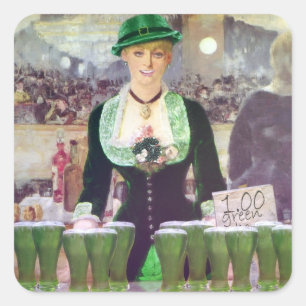 Lieve barkeeper St. Patrick's Day Vierkante Sticker