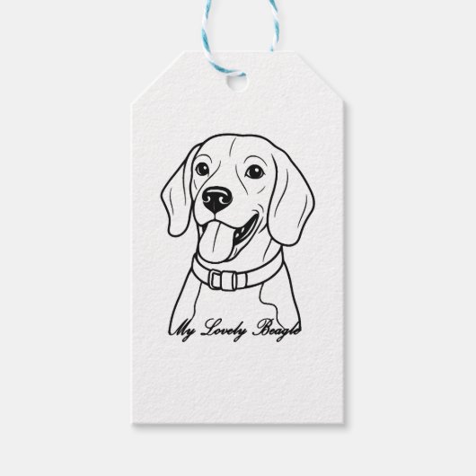 Lieve Beagle Cadeaulabel (Voorkant)