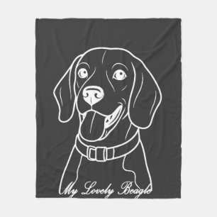 Lieve Beagle Fleece Deken