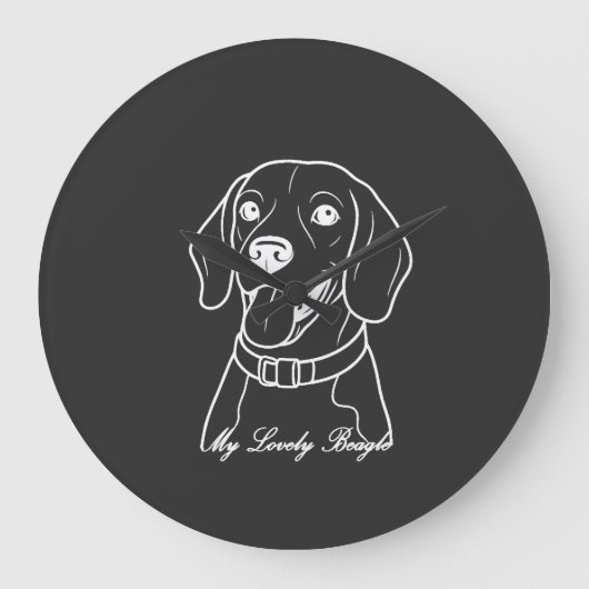 Lieve Beagle Grote Klok (Voorkant)