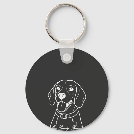 Lieve Beagle Sleutelhanger (Voorkant)