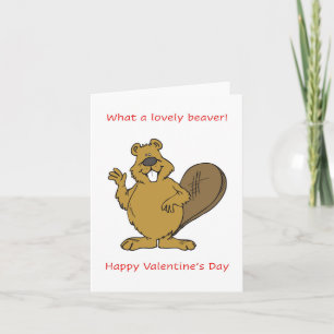 Lieve bever, gelukkige Valentijnsdag Kaart