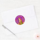 Lieve Bhabi Desi Bruiloft Mehndi-ontwerp Ronde Sticker (Envelop)