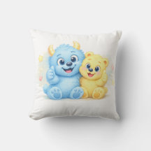 Lieve Blauwe en Gele Monster Beste Vrienden