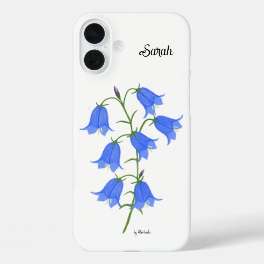Lieve blauwe klokjes Case-Mate iPhone case (Achterkant)