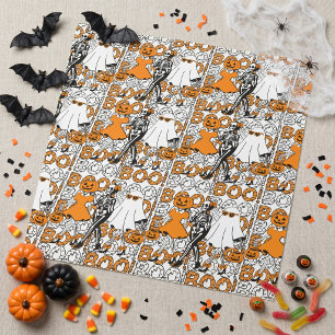 Lieve Boo Crew Halloween Vrienden Cadeaupapier