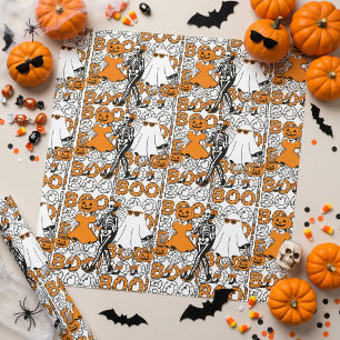 Lieve Boo Crew Halloween Vrienden Cadeaupapier