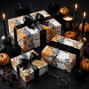 Lieve Boo Crew Halloween Vrienden Inpakpapier Vel
