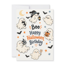 Lieve Boo Halloween Geest Verjaardagskaart
