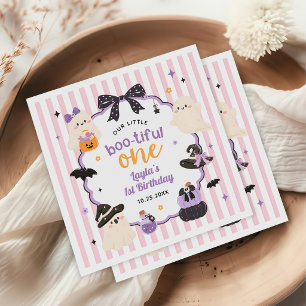 Lieve Boo Schattig Spook Halloween 1e Verjaardag Servet