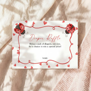 Lieve Bug Baby Shower Luier Raffle Informatiekaartje