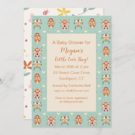 Lieve Bug Baby Shower Uitnodiging