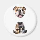 Lieve Bulldog Schone/Vuile Afwasmachine Magneet (Voorkant)