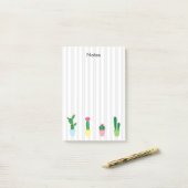 Lieve Cactus in Waterverf Post-it® Notes (Op bureau)