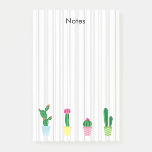 Lieve Cactus in Waterverf Post-it® Notes (Voorkant)