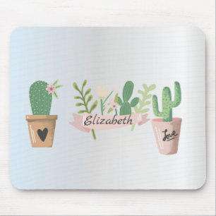 Lieve Cactus, Zilver  Muismat