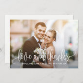 Lieve Calligrafie EDITABLE KLOR Hartelijk dank Bedankkaart (Voorkant / Achterkant)