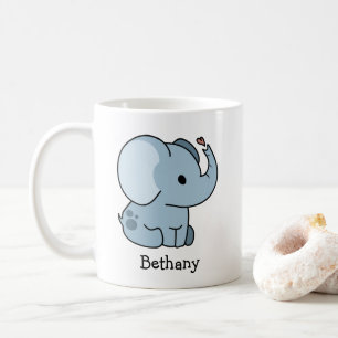 Lieve Cartoon Fantasie Olifant Persoonlijk Koffiemok
