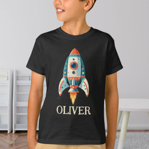 Lieve Cartoon Ruimteraket Persoonlijk T-shirt