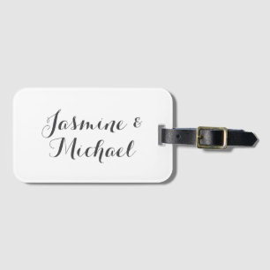 Lieve Chique Calligrafie Koppel Namen  Bagagelabel