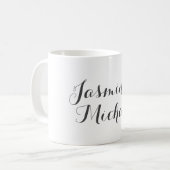 Lieve Chique Calligrafie Koppel Namen  Koffiemok (Voorkant links)