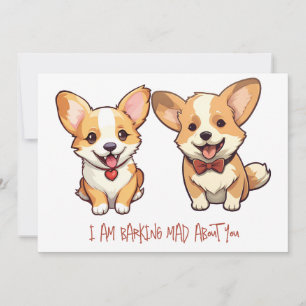 Lieve Corgi Hond Verjaardag Valentijnkaart Feestdagenkaart